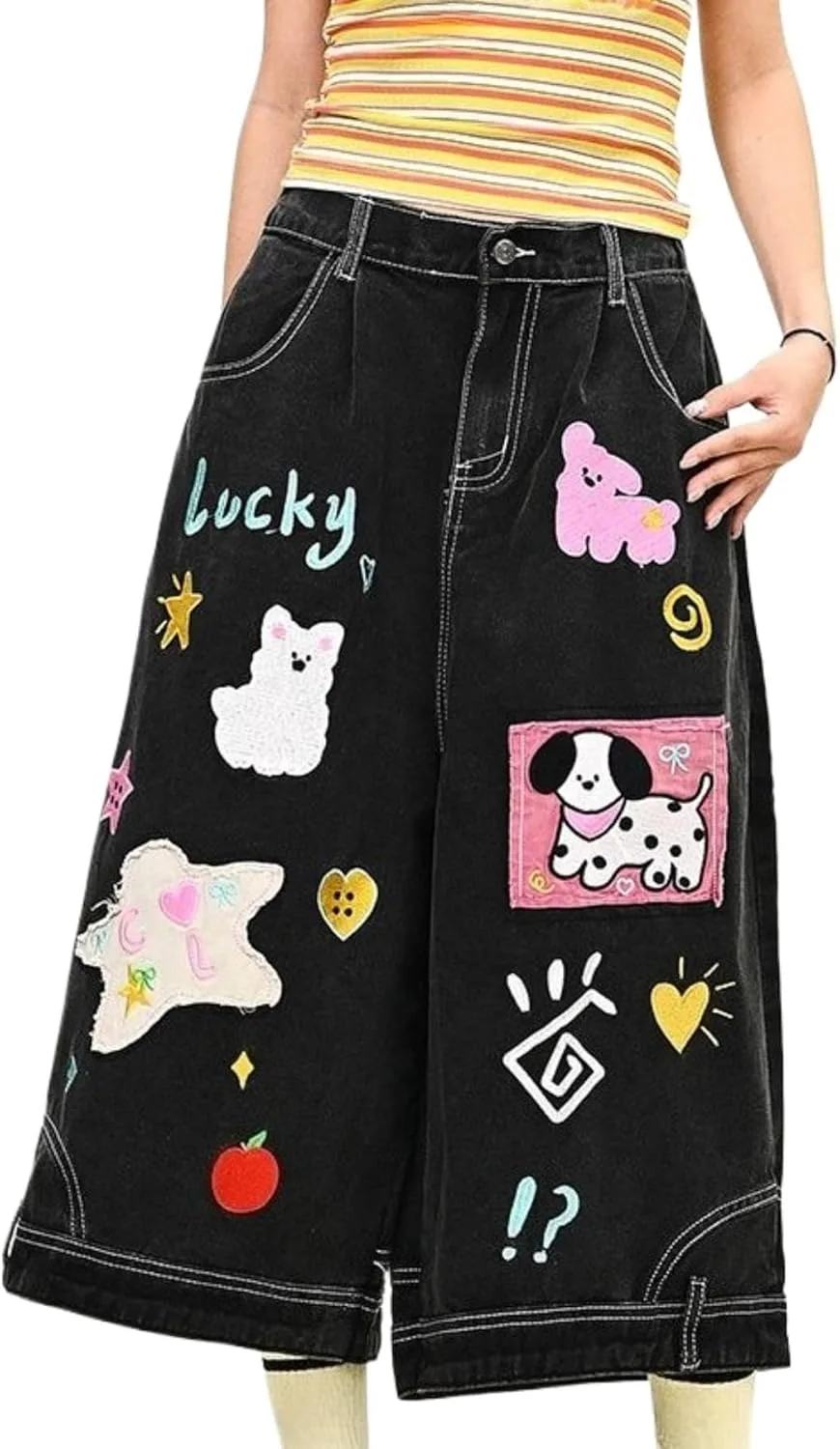 

LRF Cute Baggy Wide Leg Jeans