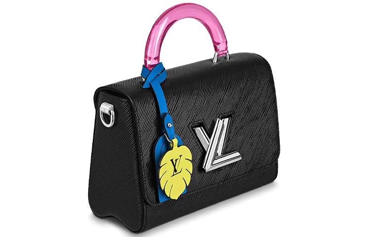LOUIS VUITTON Сумка через плечо Twist Epi Grain Leather, кросс-боди, женская сумка Medium черная — фото 3