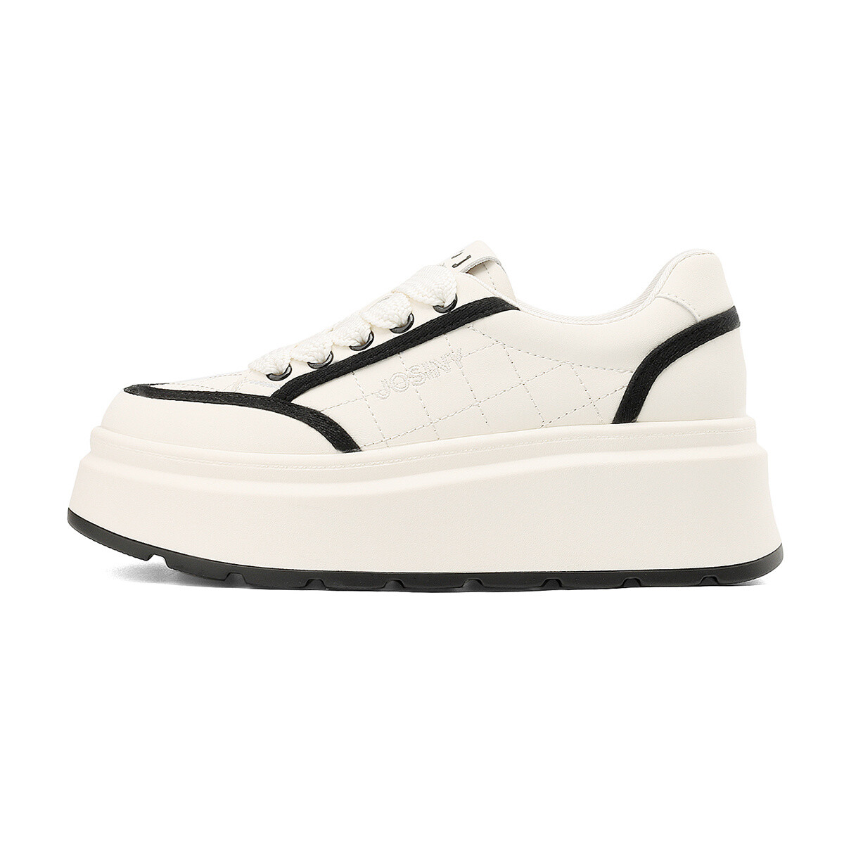 

Кеды JOSINY Skateboard Shoes Women's Low-Top, бежевый/черный