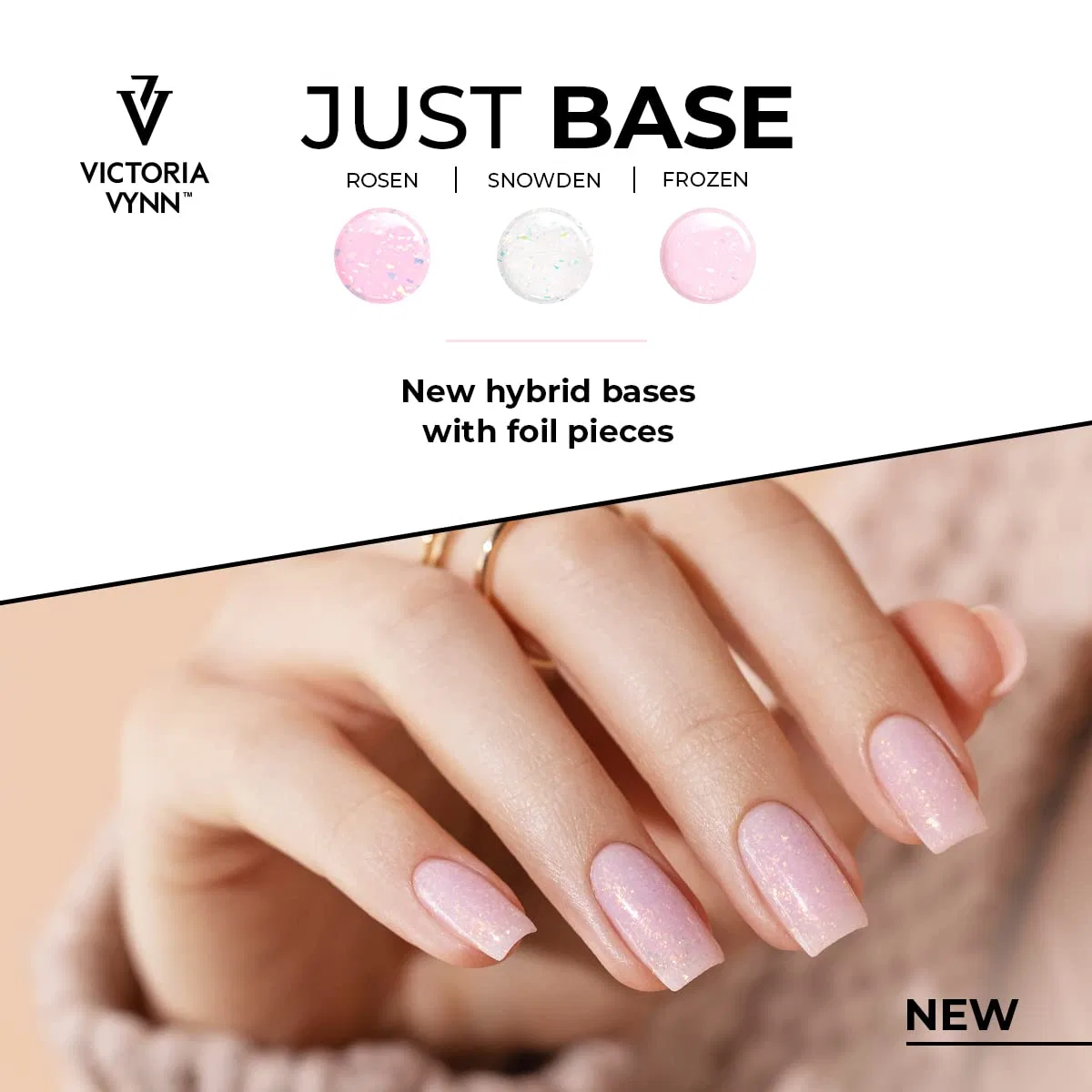 Гибридная гель-база для ногтей «Just Base FROSEN» от Victoria Vynn Victoria Vynn, 2-Pink — фото 3