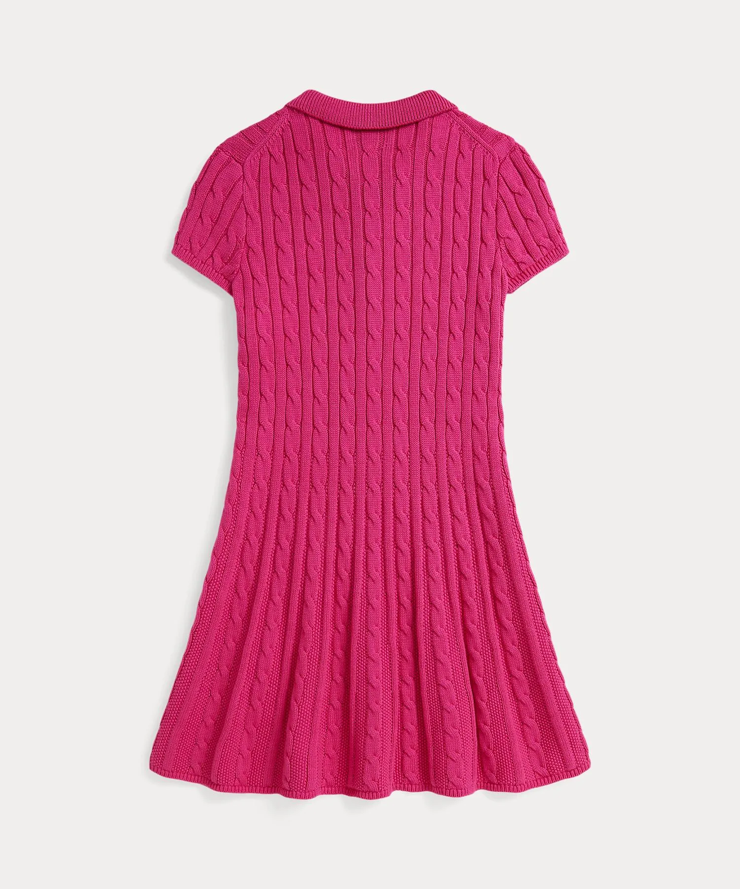 Детское платье-свитер A-line из хлопка с вышивкой лошади Polo Ralph Lauren розовое — фото 2