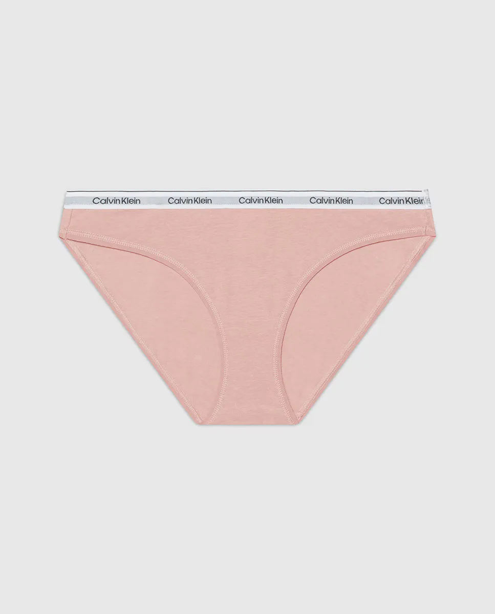 Классические трусы со средней посадкой и поясом с логотипом Calvin Klein, розовый — фото 4