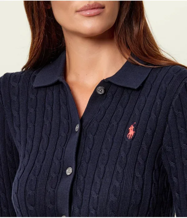 Кардиган slim fit Polo Ralph Lauren, темно-синий — фото 4