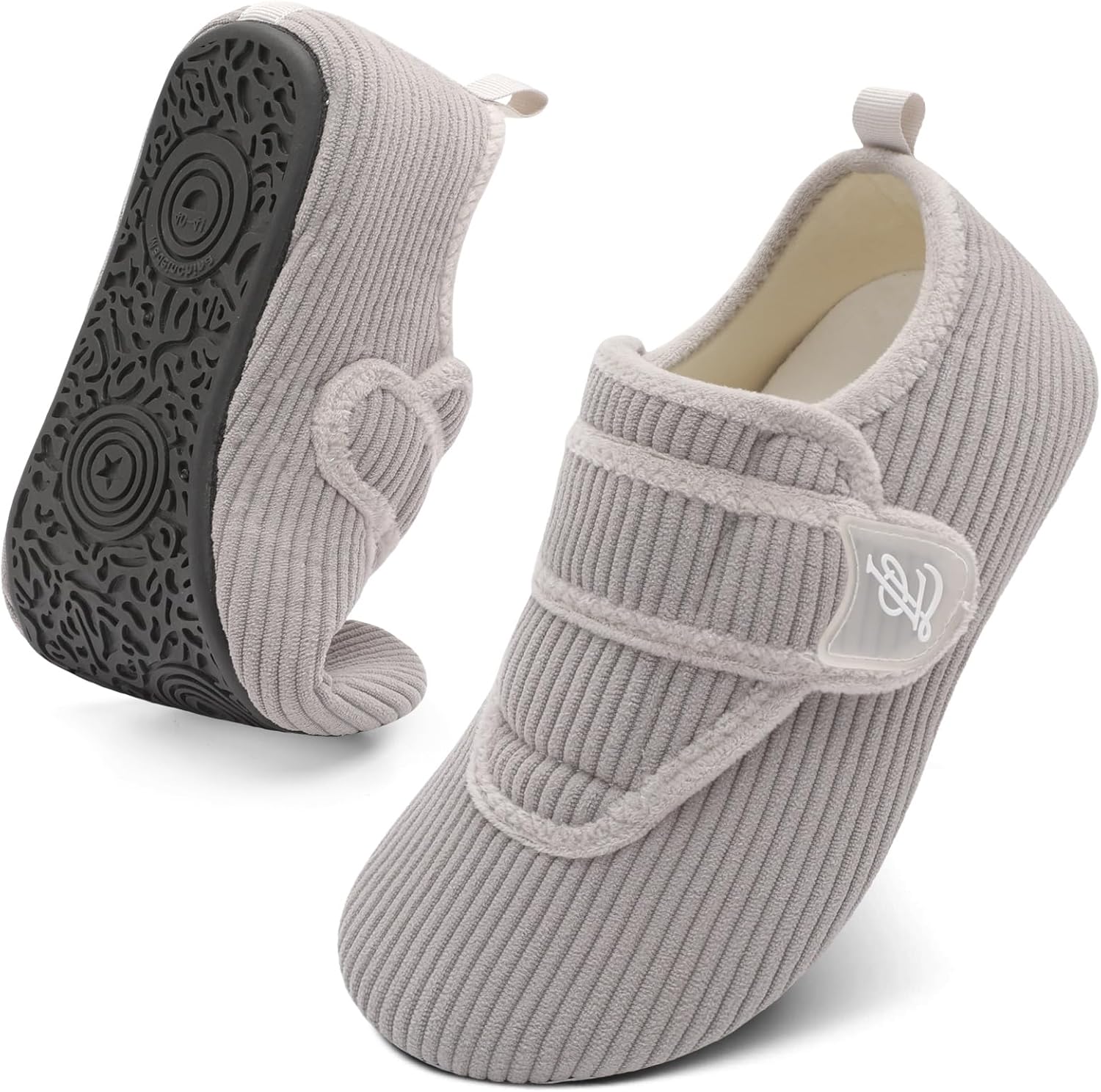 

Тапочки LeIsfIt для женщин и мужчин, мягкие домашние тапочки, широкие, босоного, нескользящие, удобные, на стопу, регулируемые, для дома, спальни, путешествий и йоги, серый