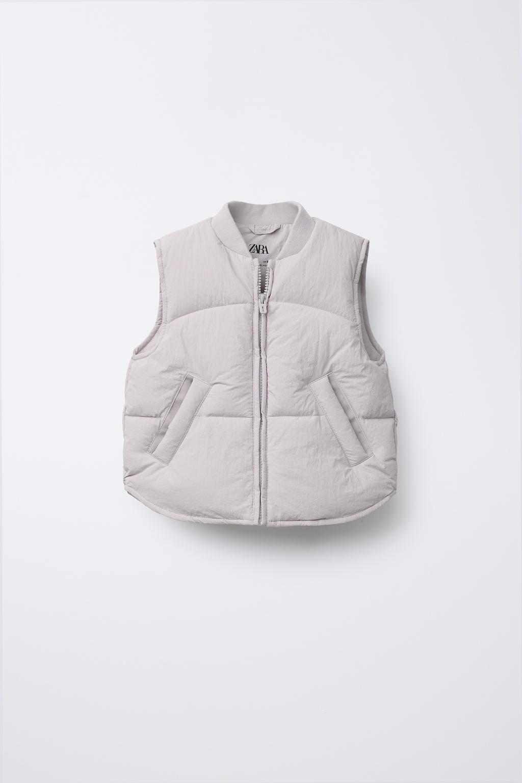 

Водоотталкивающий жилет из фугу ZARA, цвет Stone