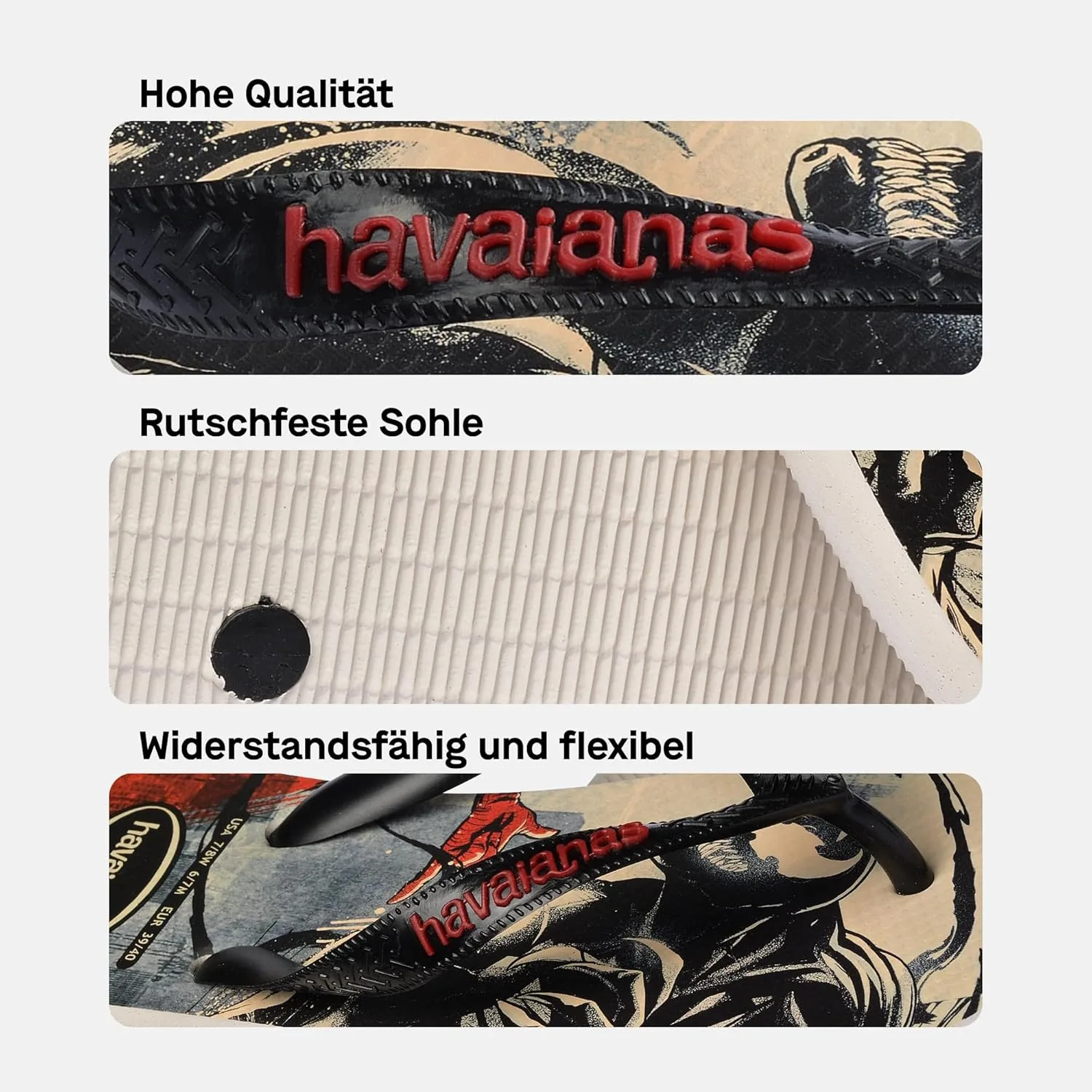 Шлепанцы Havaianas Marvel Classics, черный — фото 4