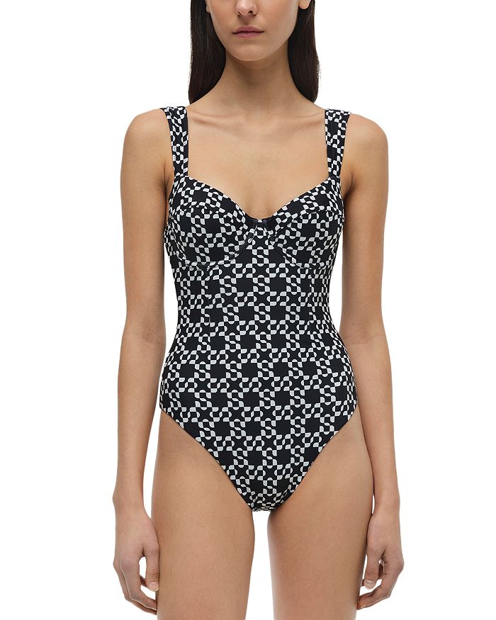 

Слитный купальник Lexi Bustier SIMKHAI, черный