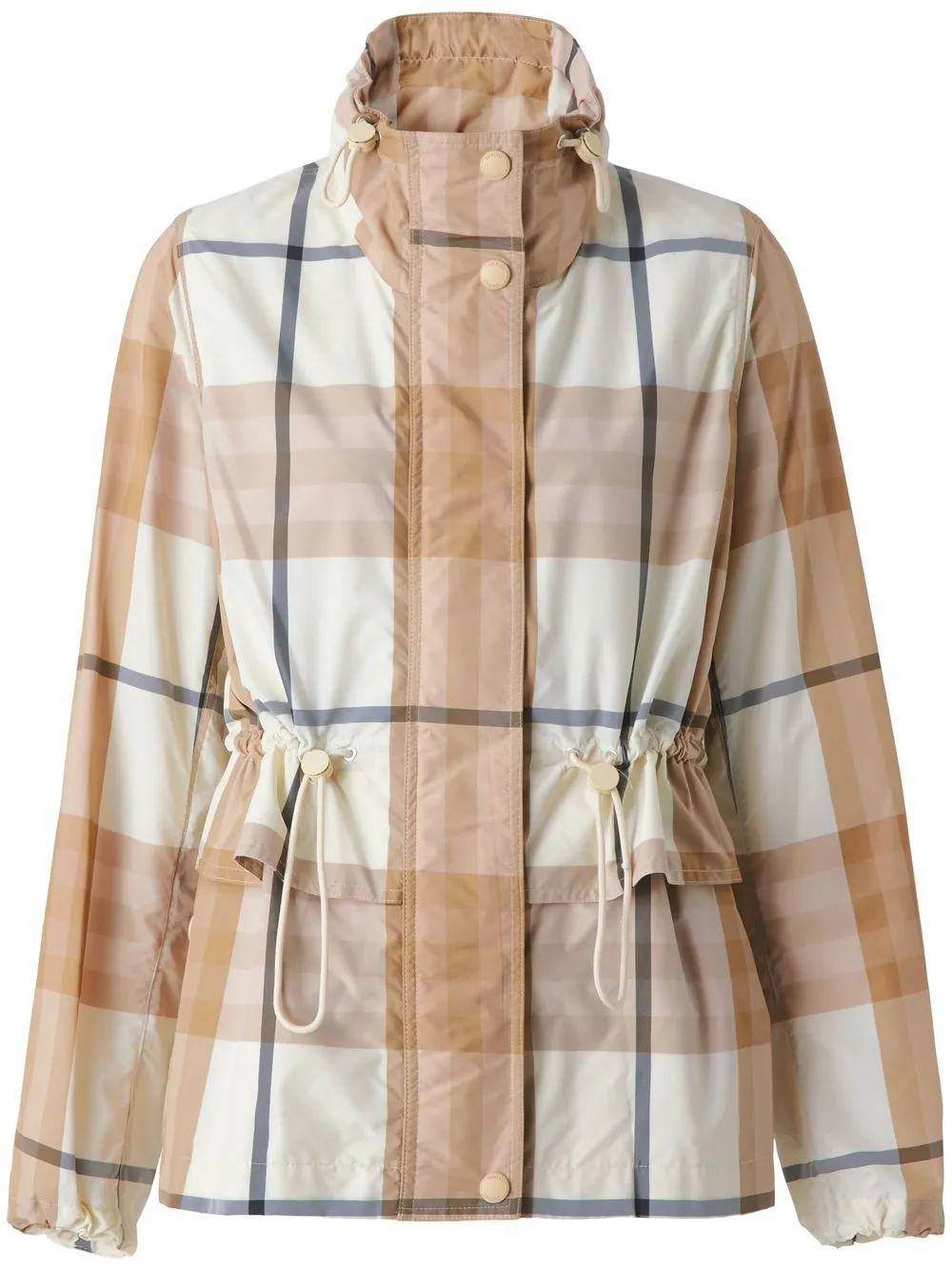 

Клетчатая куртка с кулиской Burberry, бежевый
