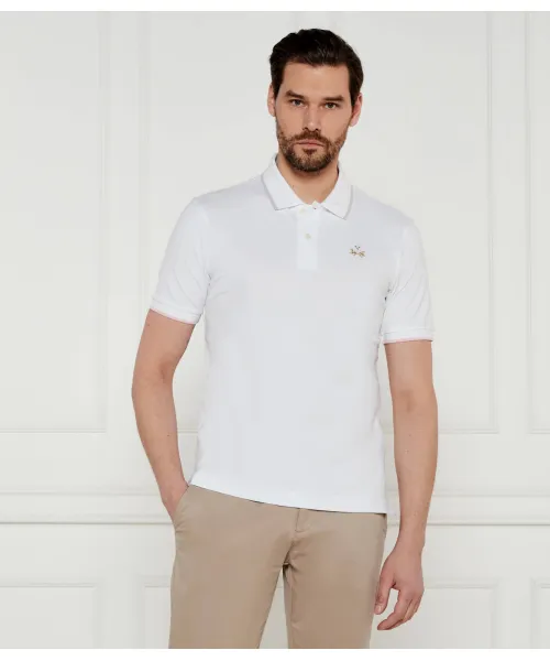 

Футболка поло Slim fit La Martina, белый