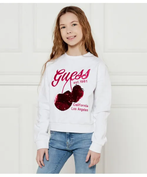 

Толстовка Regular fit Guess, белый