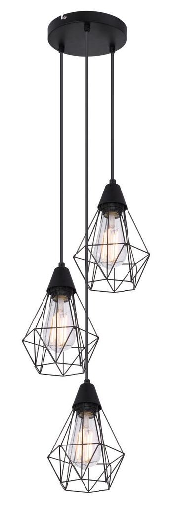 

Подвесной светильник Globo Lighting металлический черный матовый, черный металл, кабель ПВХ черный, ø: 290 мм, В: 1200 мм, без 3x E27 60 Вт 230 В