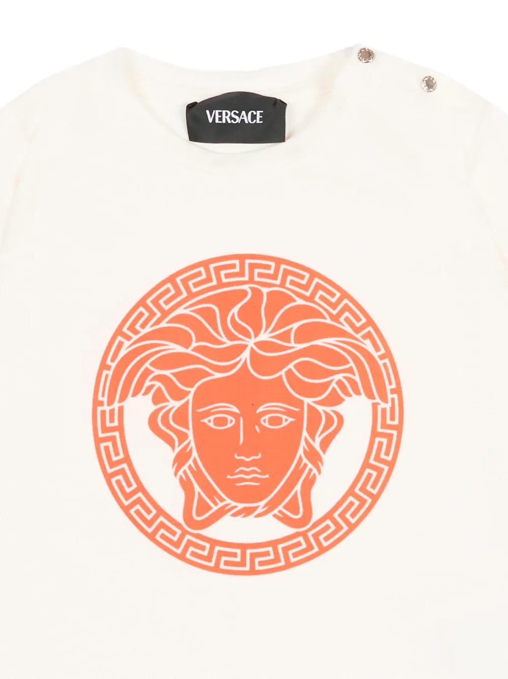 Футболка с короткими рукавами и принтом Медузы Versace Kids, нейтральный — фото 3