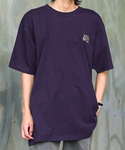 

Футболка с коротким рукавом, с вышитым логотипом THRASHER, темно-синий