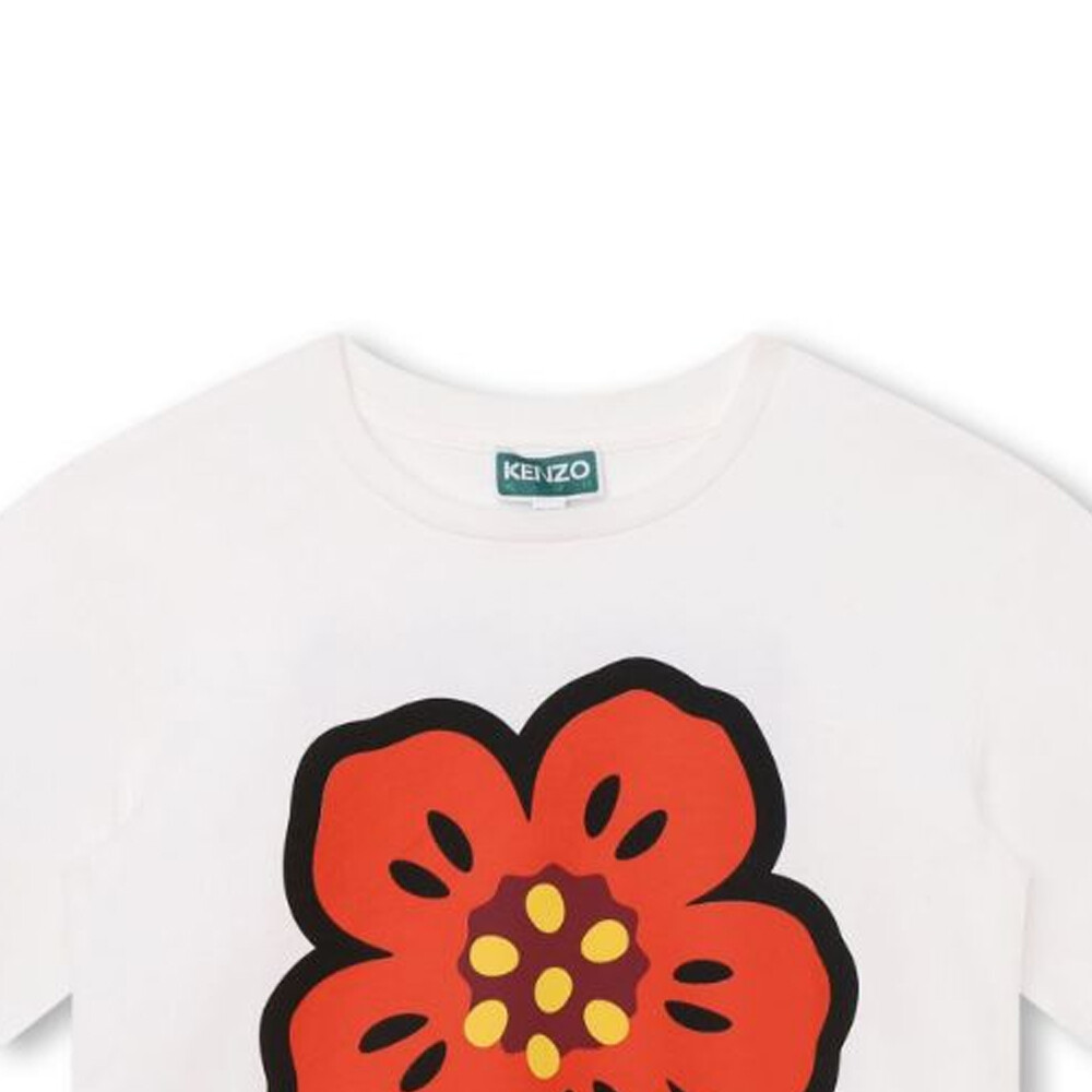 Детская футболка Kenzo, слоновая кость — фото 3