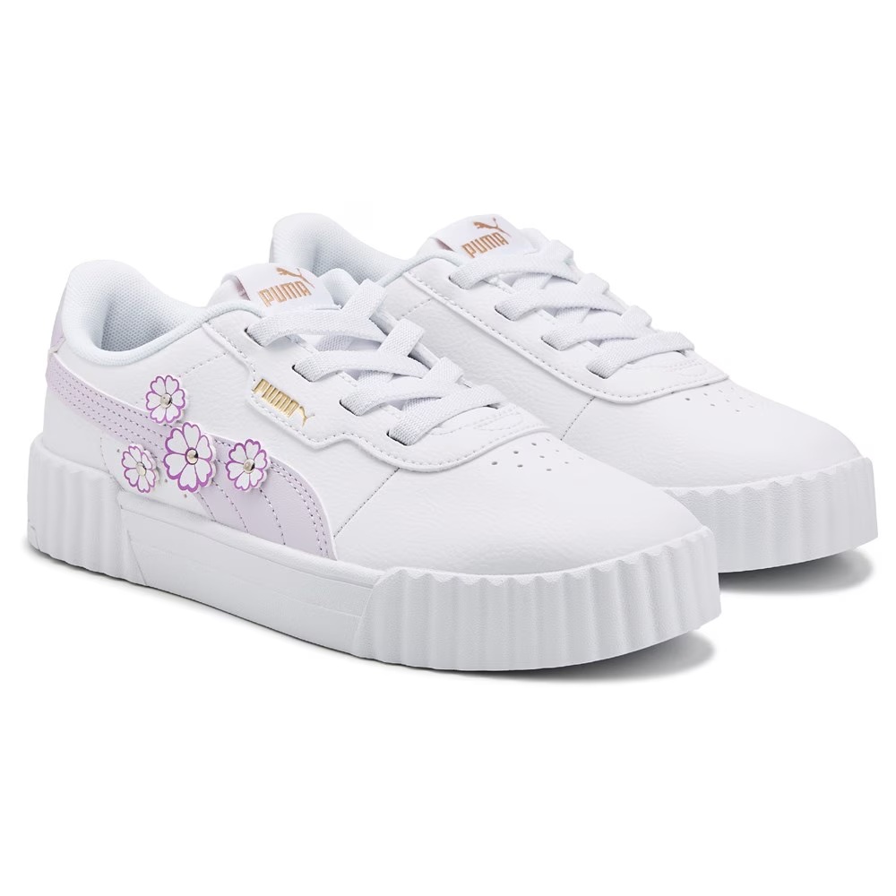 

Детские кроссовки низкие Carina 2.0 от Puma для малышей, white/purple/floral