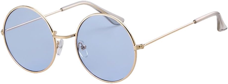 

2027 Модные маленькие круглые солнцезащитные очки для женщин, винтажные мужские зеркальные солнцезащитные очки, ретро готические очки для женщин MTZJH, C10 Glod Light Blue