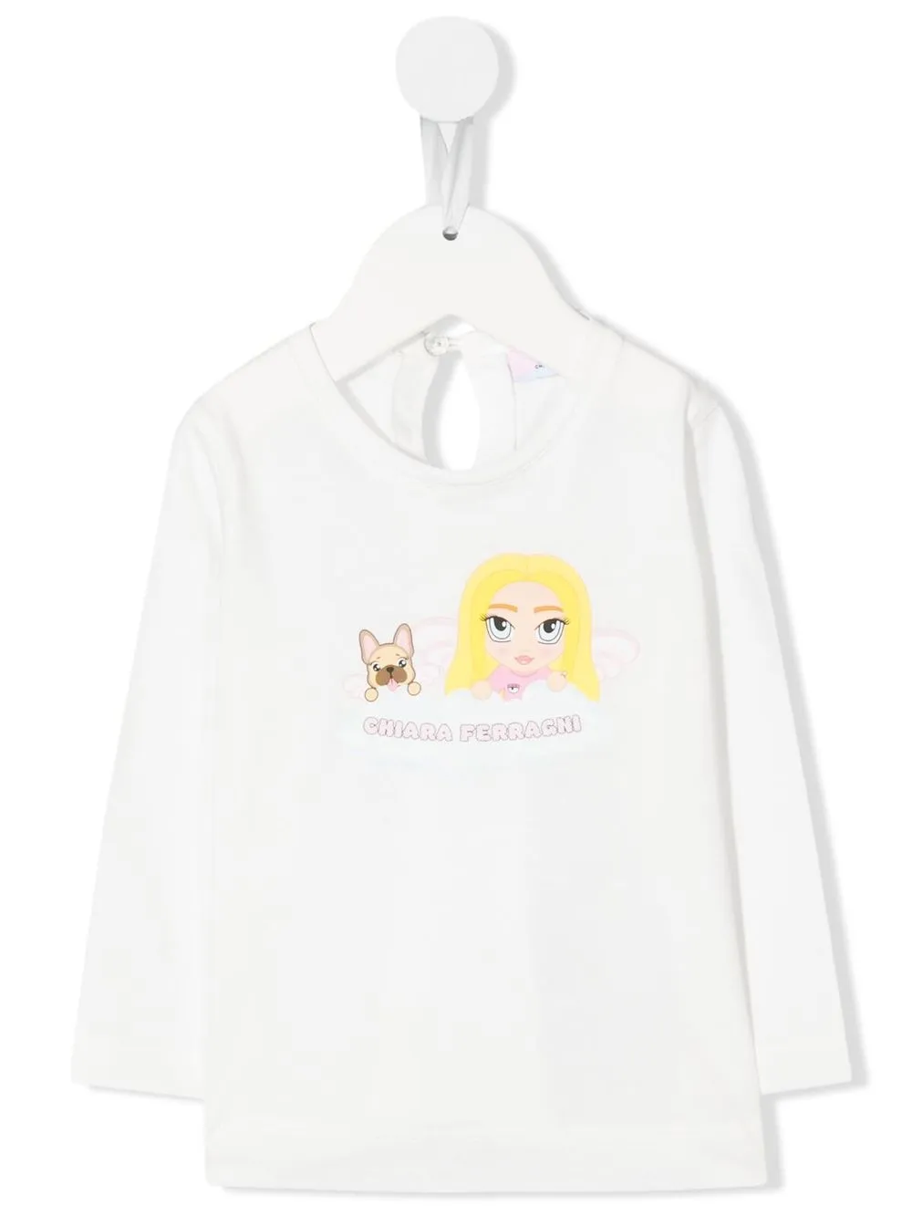 

Топ Mascotte с длинными рукавами Chiara Ferragni Kids, белый