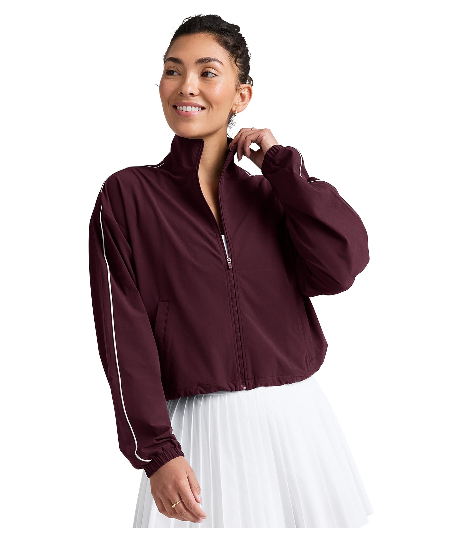 

Куртка Beyond Yoga Track Jacket, цвет Black Cherry
