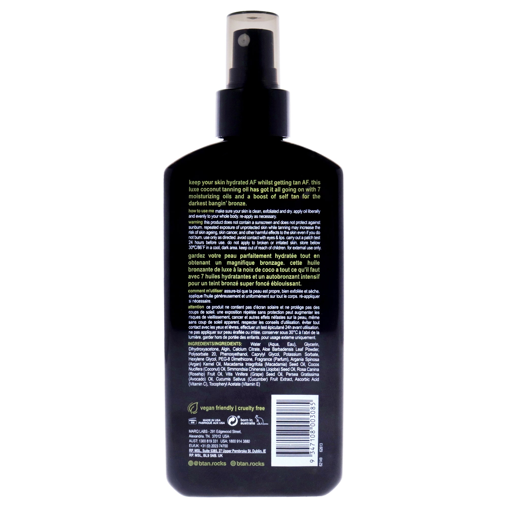 Масло для сухого загара Tanned AF Intensifier от B.Tan для мужчин и женщин - 8 унций солнцезащитного крема B.Tan, Large — фото 2