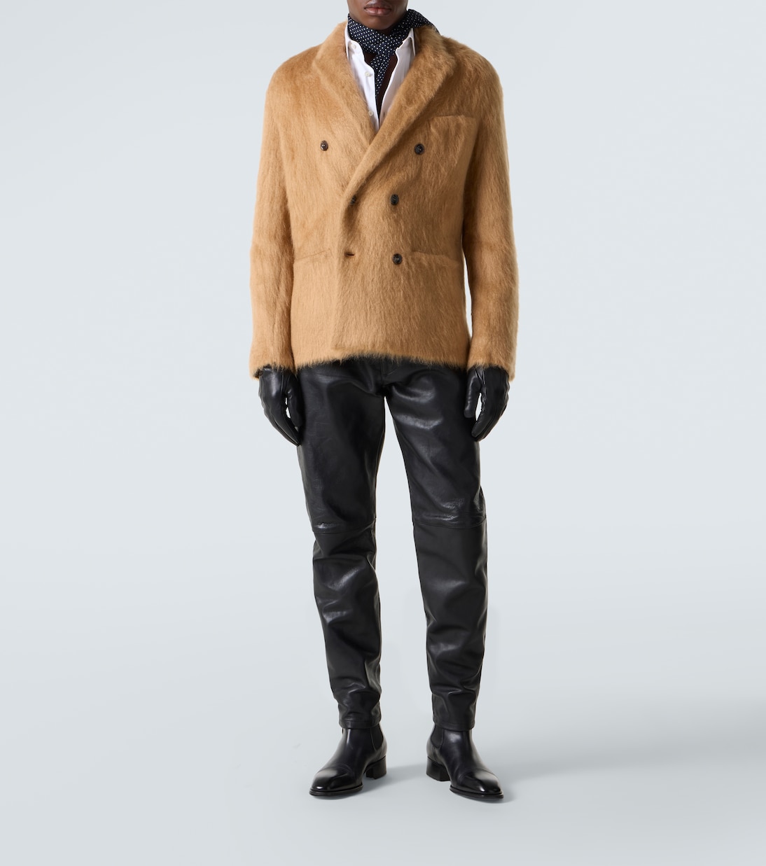 Блейзер из кашемира, мохера и шелка Tom Ford, Camel Beige — фото 2