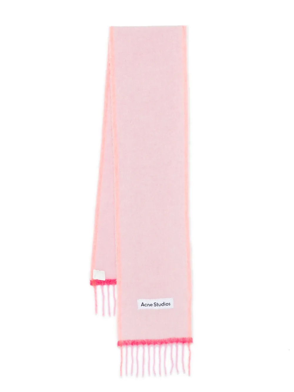 

Шарф с бахромой Acne Studios, розовый