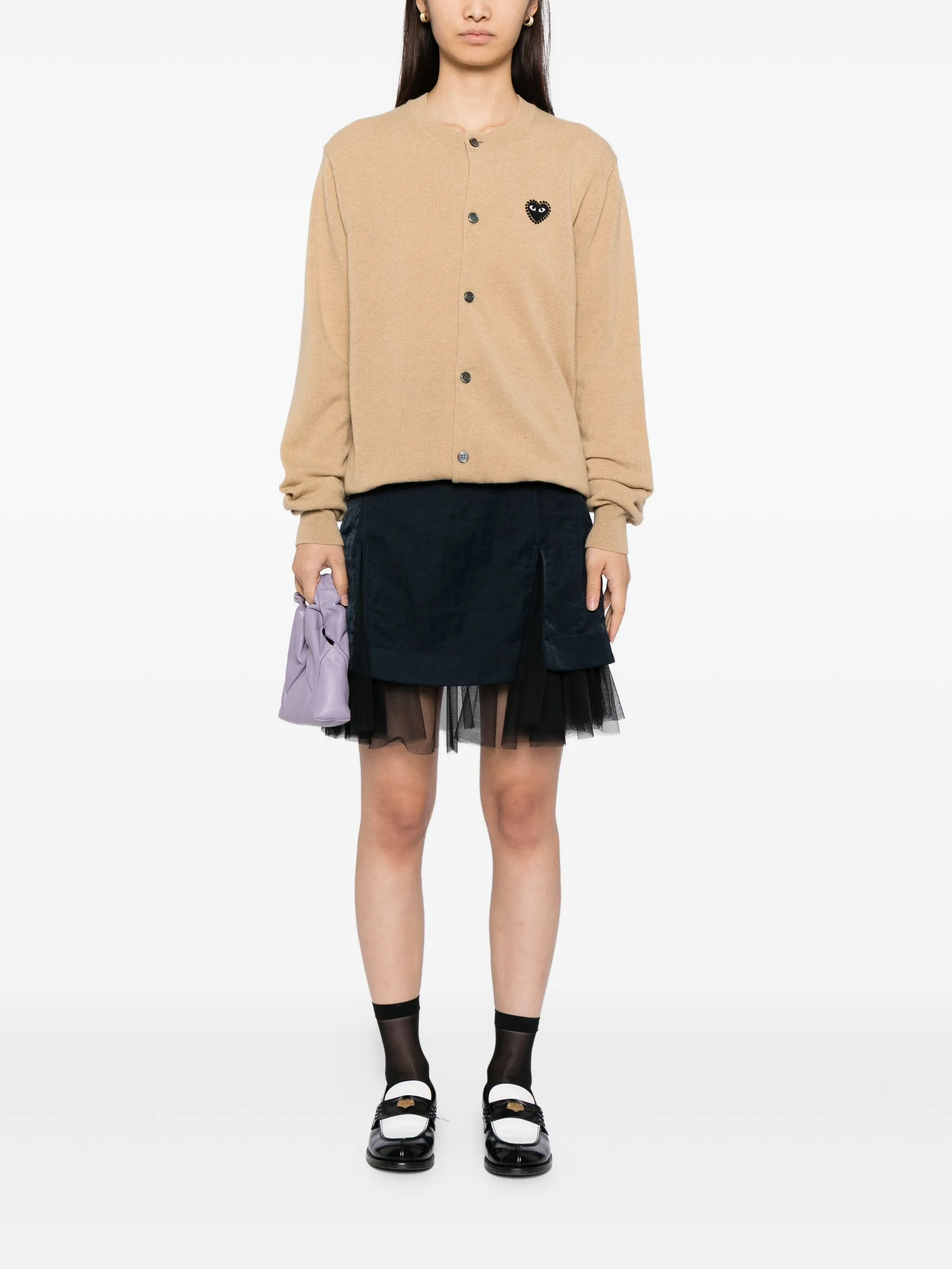 Кардиган с аппликацией Comme Des Garçons Play, бежевый — фото 2