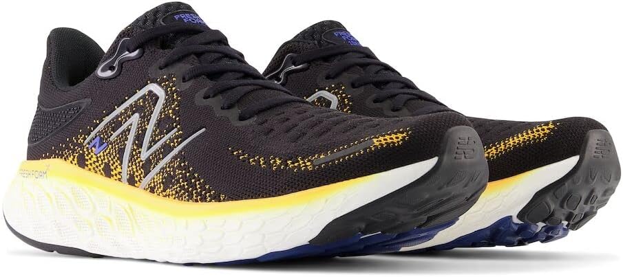Мужские кроссовки New Balance Fresh Foam X 1080 V12 без шнурков, черный/оранжевый — фото 4
