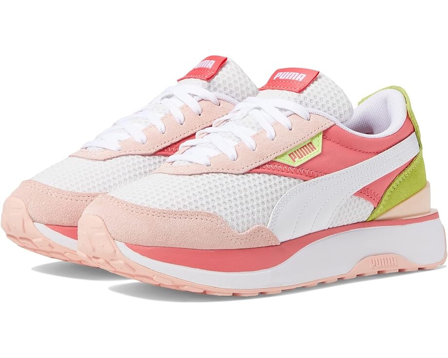 

Кроссовки Puma Cruise Rider Peony, цвет Puma White/Loveable/Lily Pad