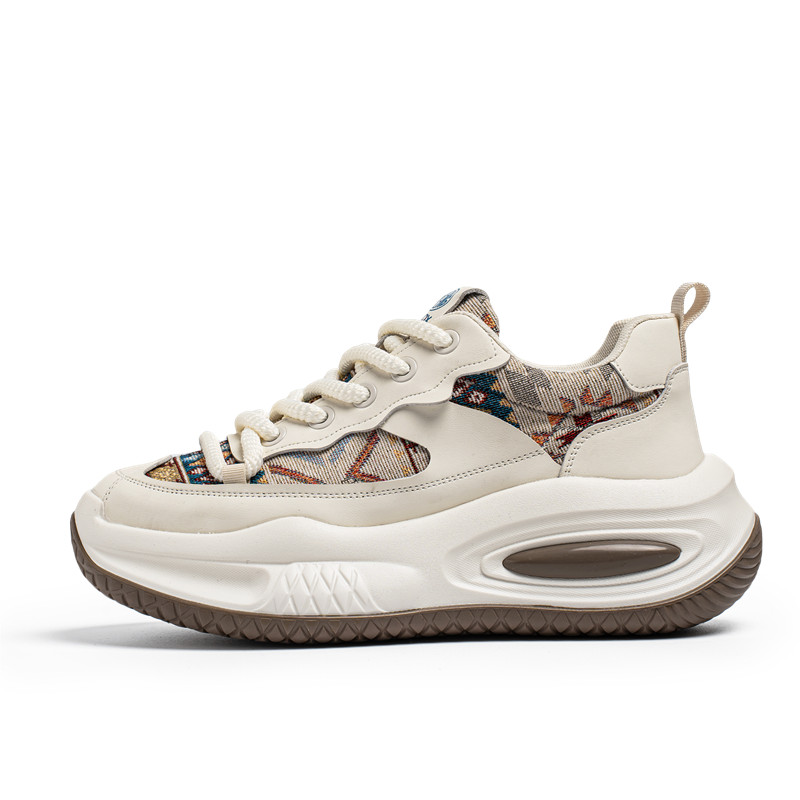 

JANECO Скользоустойчивые износостойкие дышащие мужские кеды низкие белые, цвет White