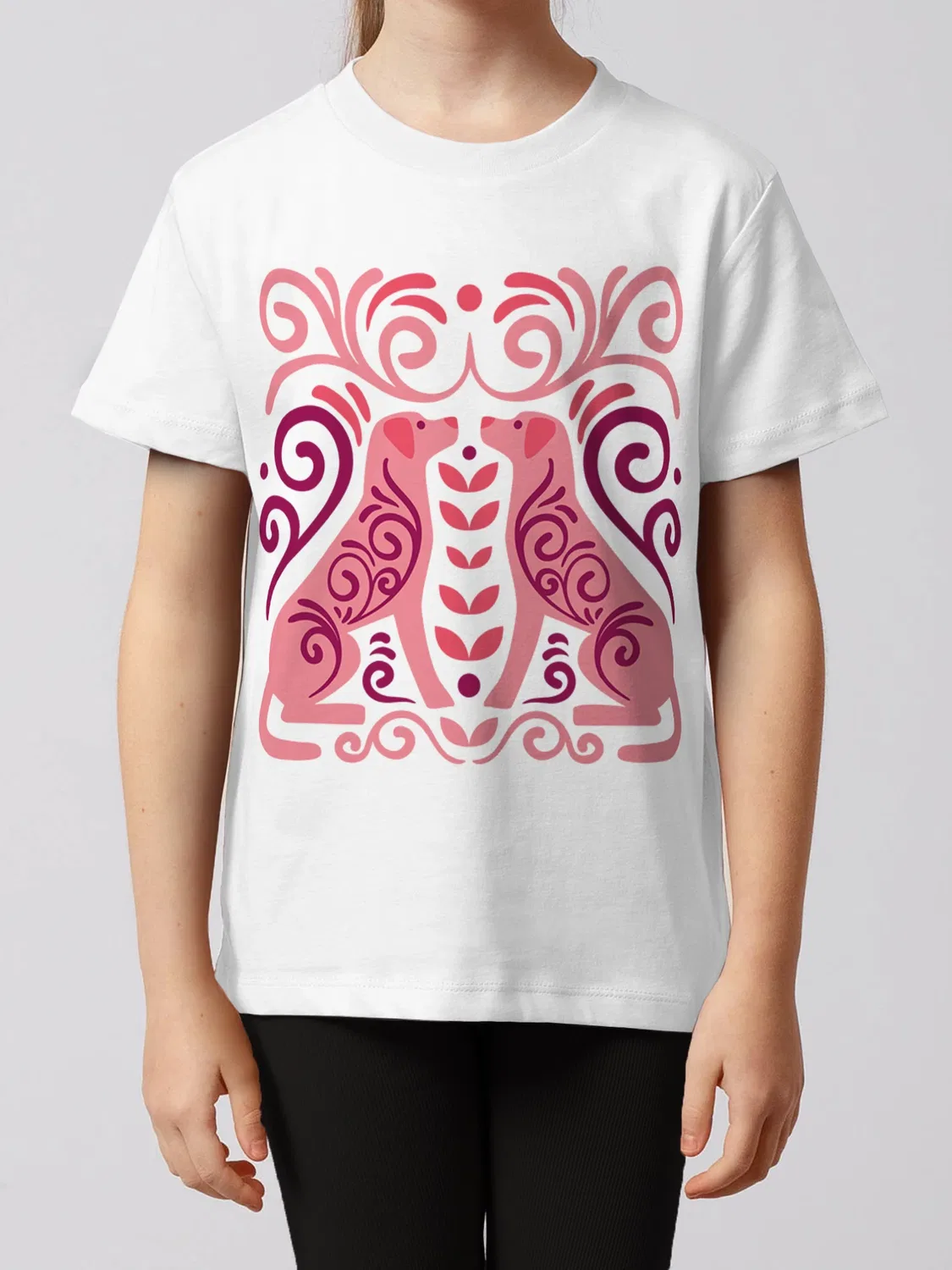 Футболка детская с принтом, Wat? Apparel, белый