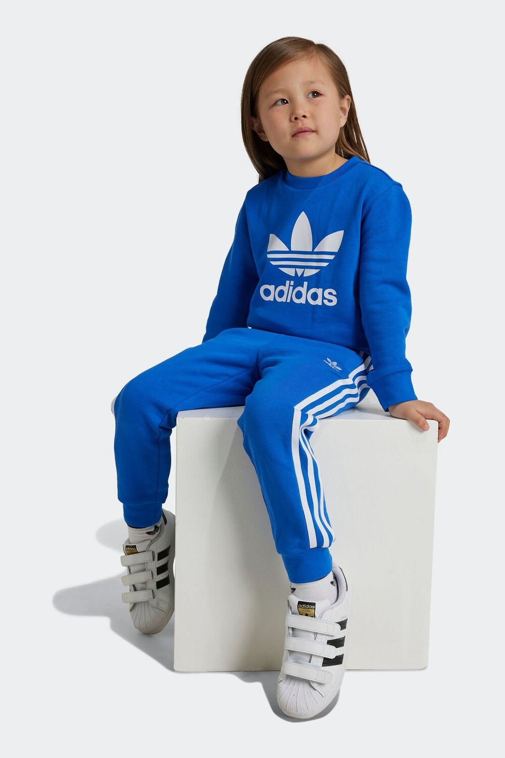 

Детский набор adicolor crew Adidas Originals, синий