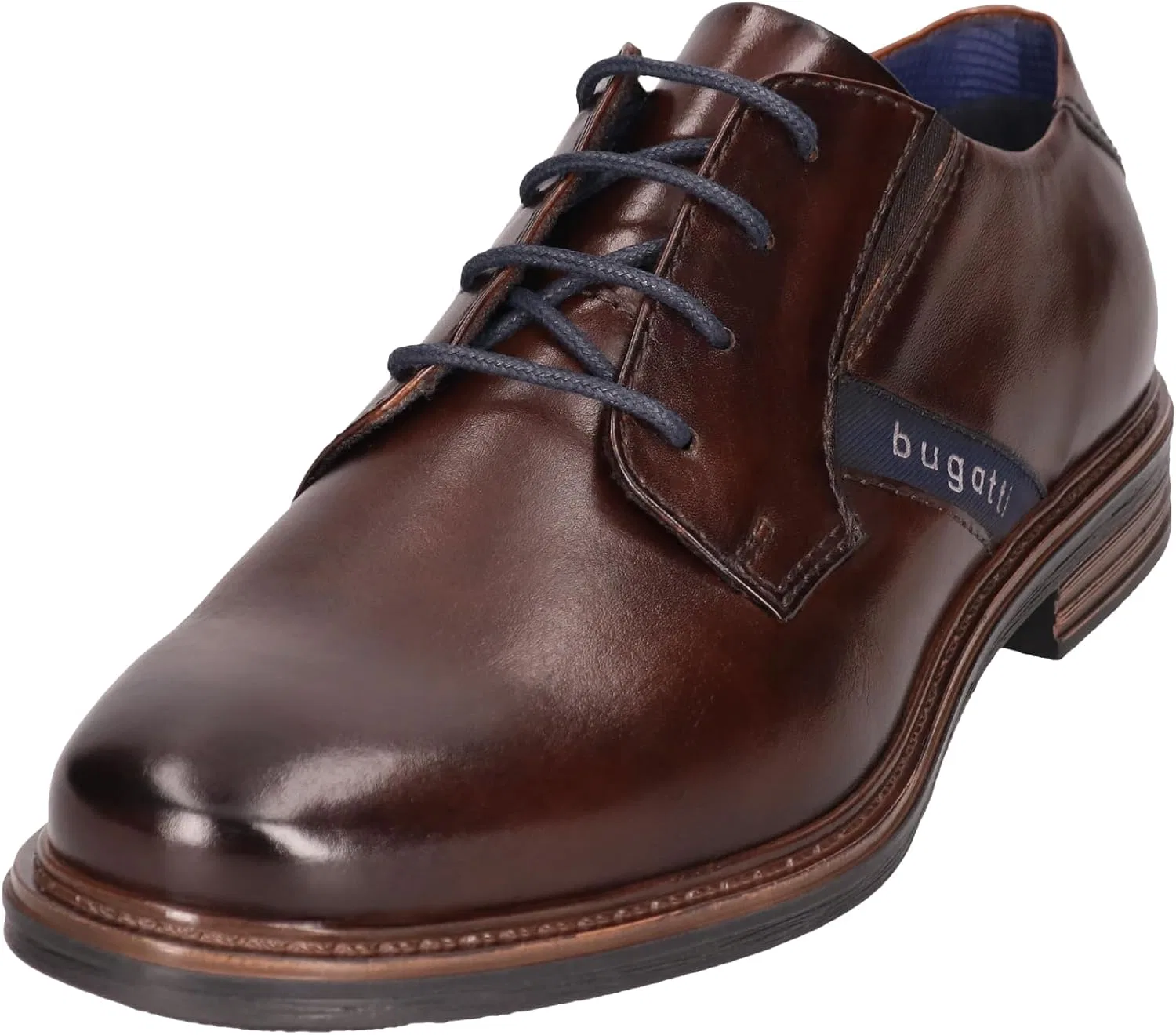 Деловые туфли Bugatti для мужчин, деловые туфли на шнуровке для мужчин, Dark Brown 6100 — фото 2