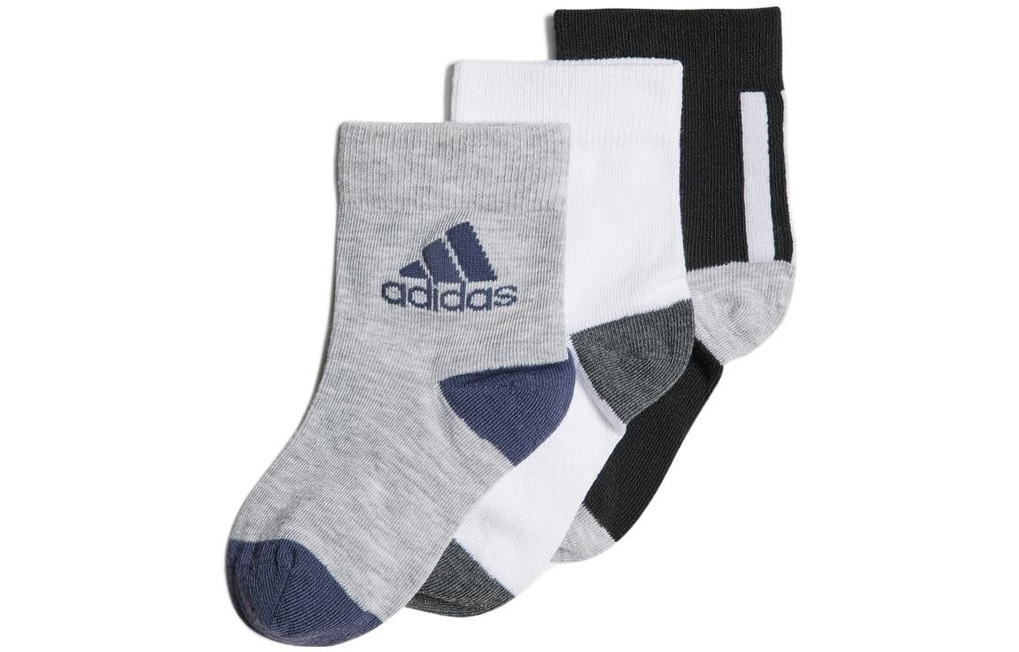 

Детские носки Adidas, 1 комплект 3 пары (черный+серый+белый)