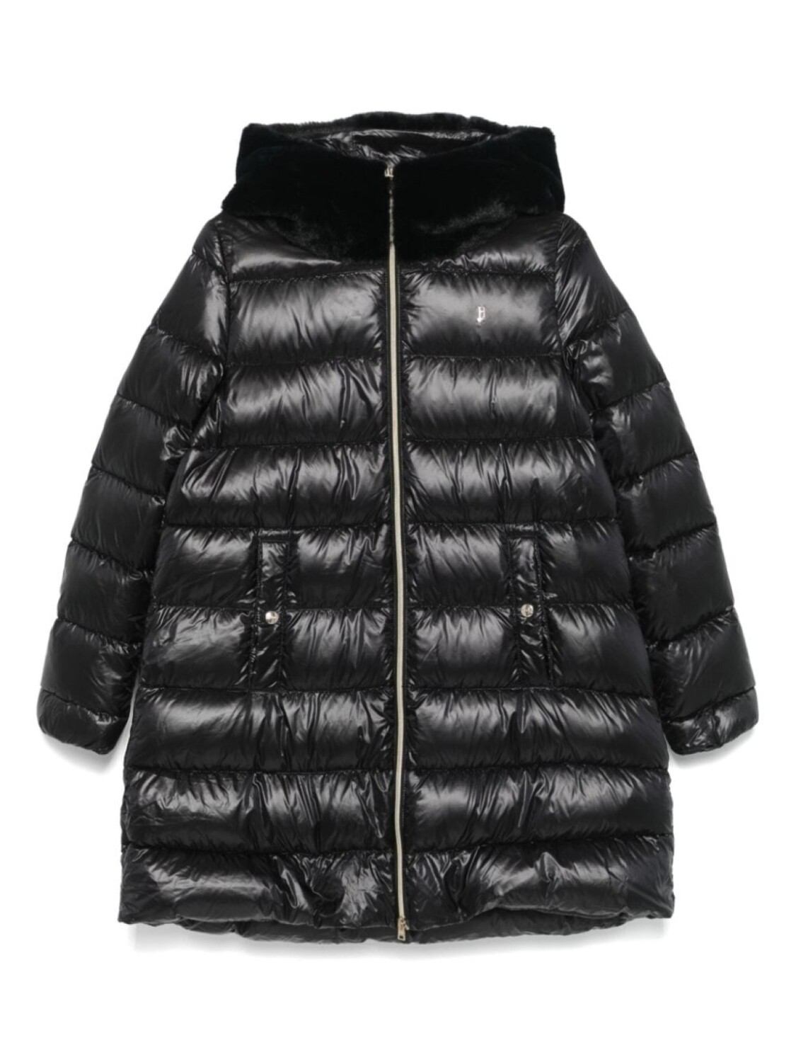 

Стеганое пальто Herno Kids, черный