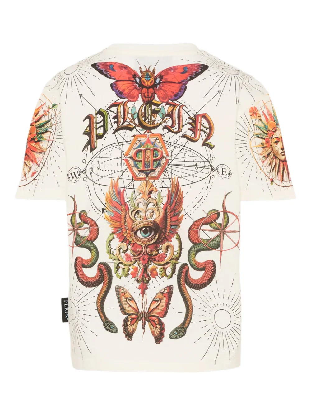 Футболка с короткими рукавами и узором Philipp Plein Junior, нейтральный — фото 2