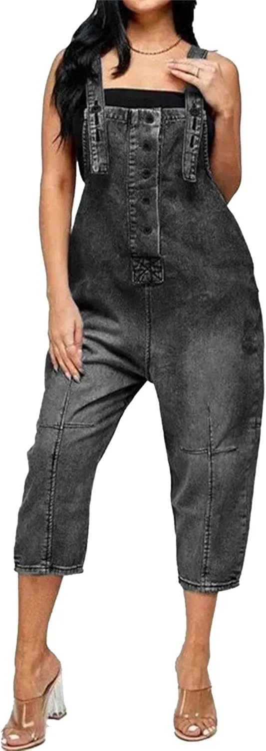 

DGHM-JLMY женские джинсовые комбинезоны на бретелях, широкие брюки, сланцевая стирка