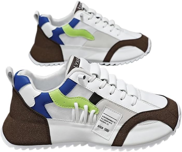 

Мужские кроссовки на шнуровке из микрофибры, кожи и замши с нашивками, для занятий в спортзале, тенниса, бега и тренировок. Модная мужская обувь для активного отдыха, прогулок и пробежек- комфорт круглый год Hhhchpm