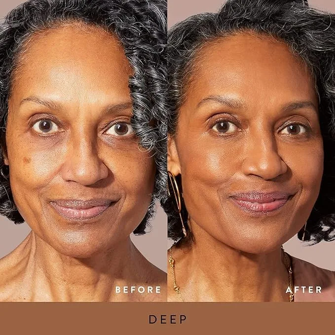 Пудра-основа Laura Geller Double Take, очищающее средство Deep + Cold Cream Cleanser., Deep — фото 3