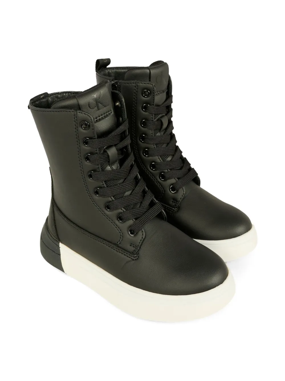 

Ботинки на шнуровке с молнией Calvin Klein Kids, черный