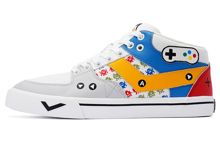 

Кроссовки PONY Atop Skateboarding Shoes Unisex Low-top White/Blue, черный/серо-синий