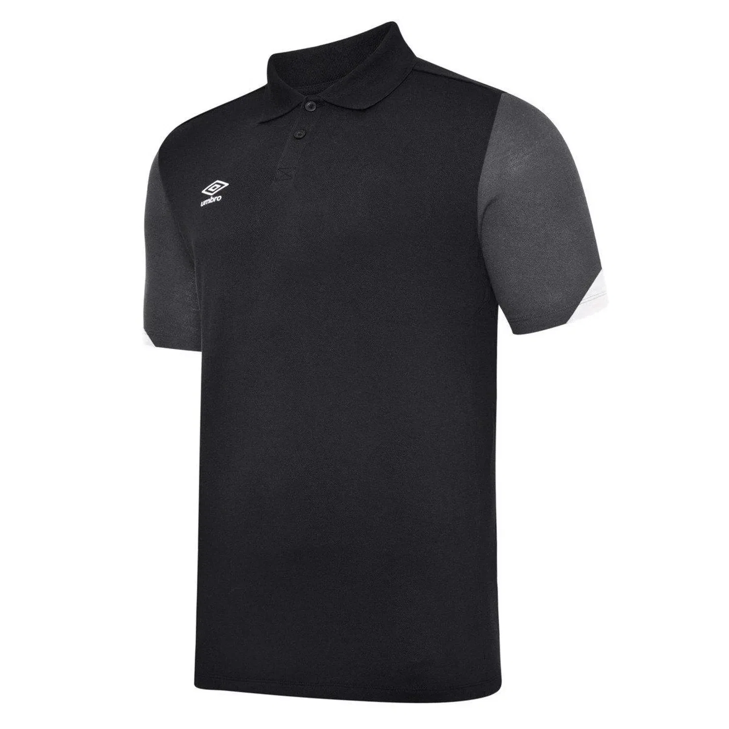 Футболка-поло для мальчиков с контрастными рукавами Umbro, черный