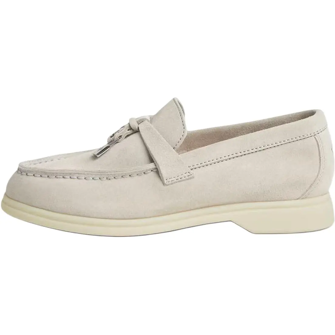 

Loro Piana Summer Charms Walk Low top детские кожаные туфли Gray Kids'