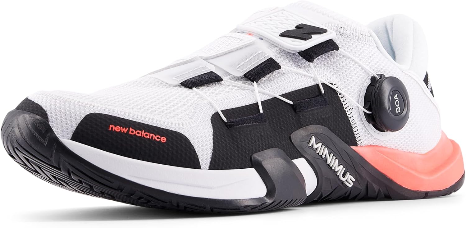 

Кроссовки New Balance Men's Minimus Tr V2 Boa Cross Trainer, White/Black/Urgent Red