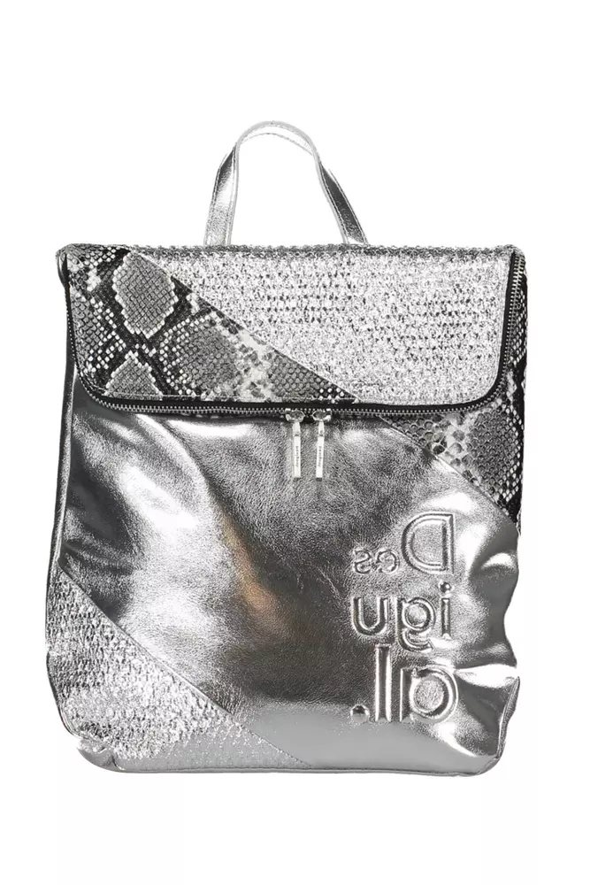 

Серебряный полиэтиленовый женский рюкзак Desigual