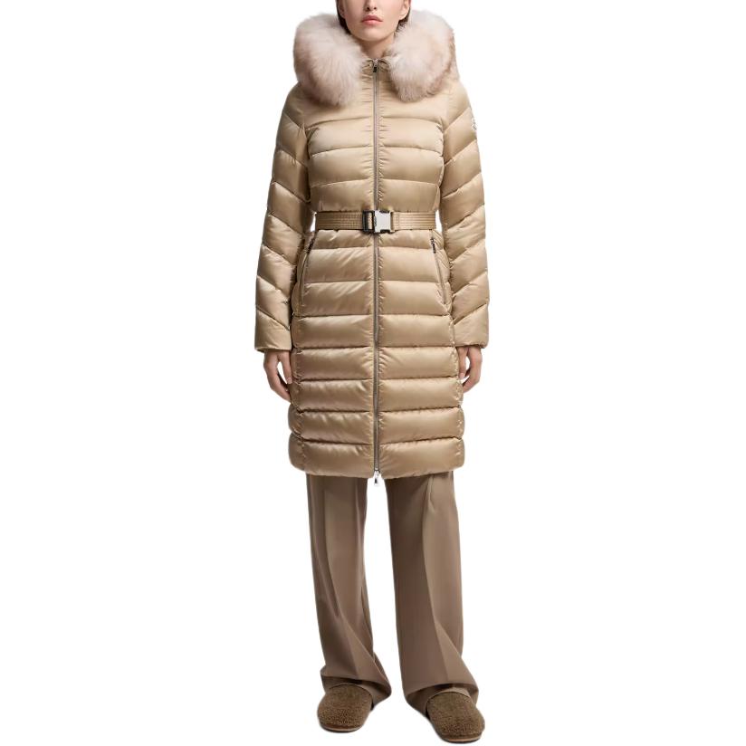 Пуховая куртка Leersie для женщин Moncler, бежевый — фото 3