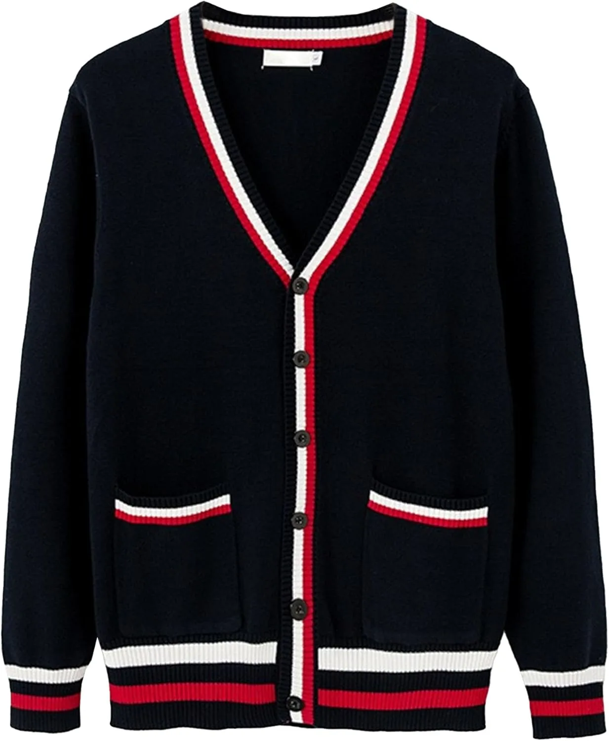 

JEKE-DG мужской кардиган с V-образным вырезом, вязаный, на пуговицах, утепленный