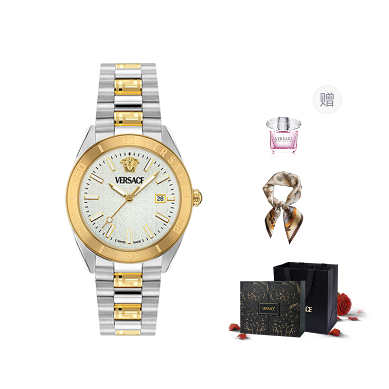

VERSACE Часы V Dome 42mm, White Gold