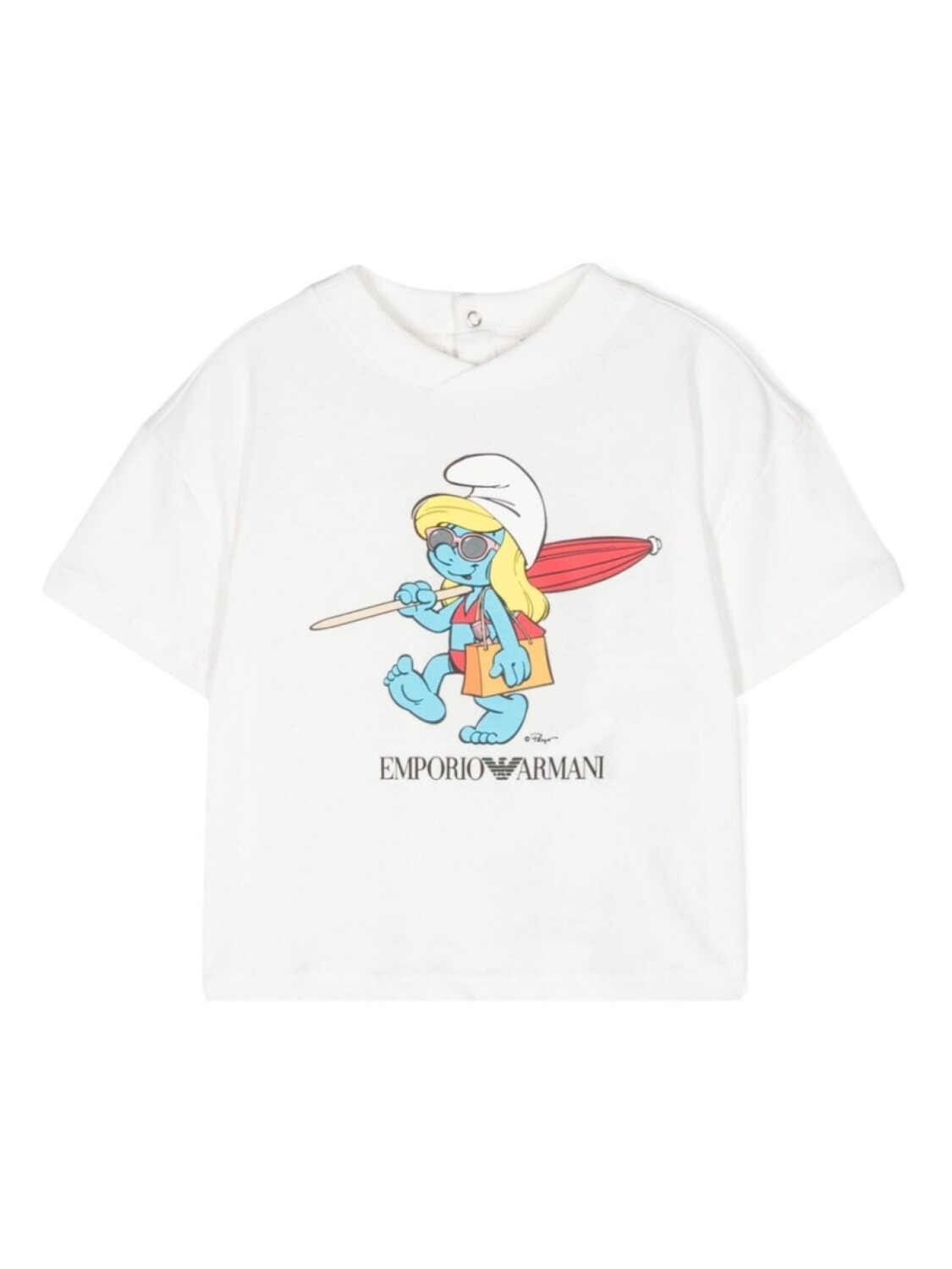 

Emporio Armani футболка из коллаборации со Smurfs, белый