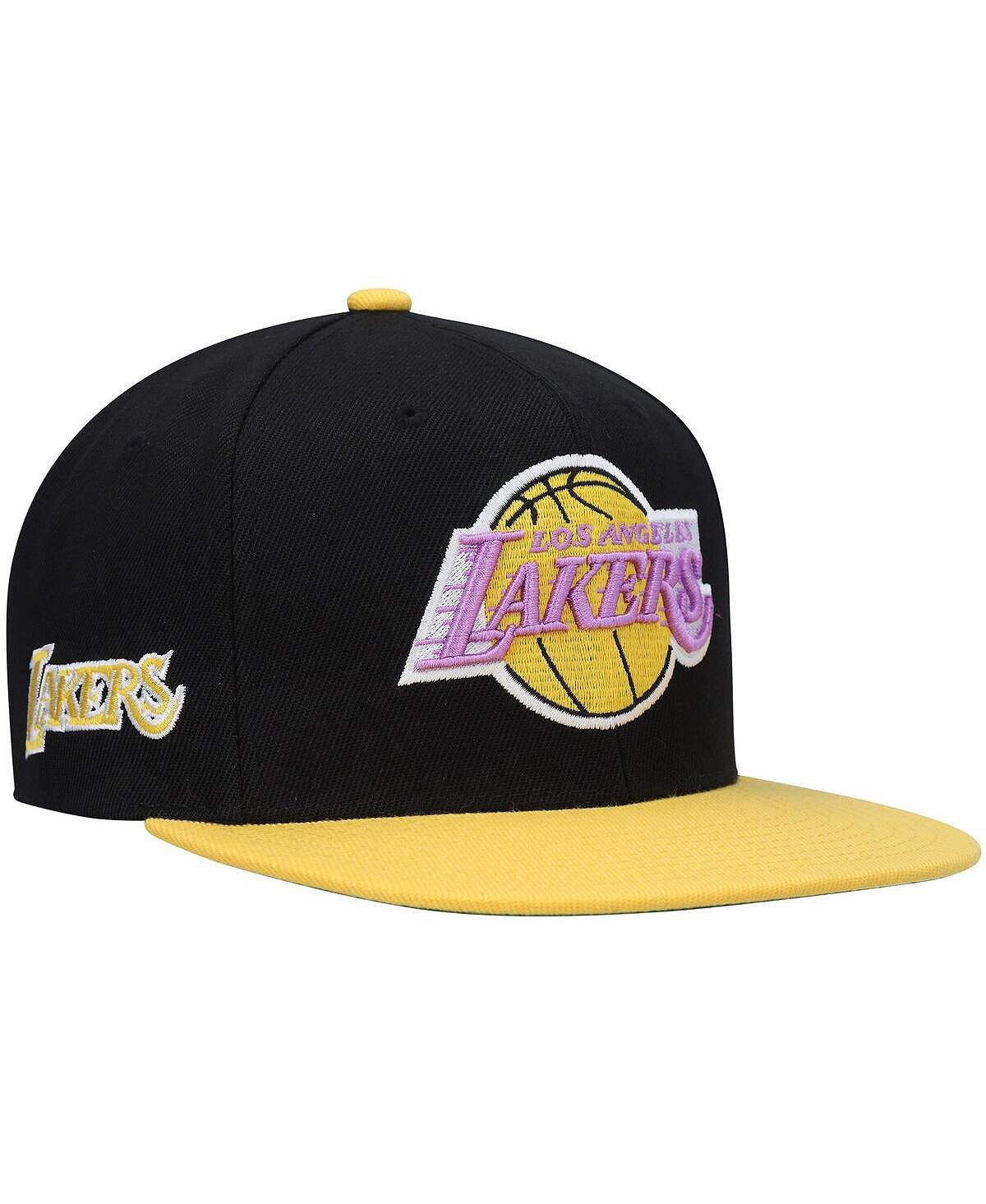 

Мужская черно-золотая кепка Snapback Los Angeles Lakers из твердой древесины Classics Mitchell & Ness