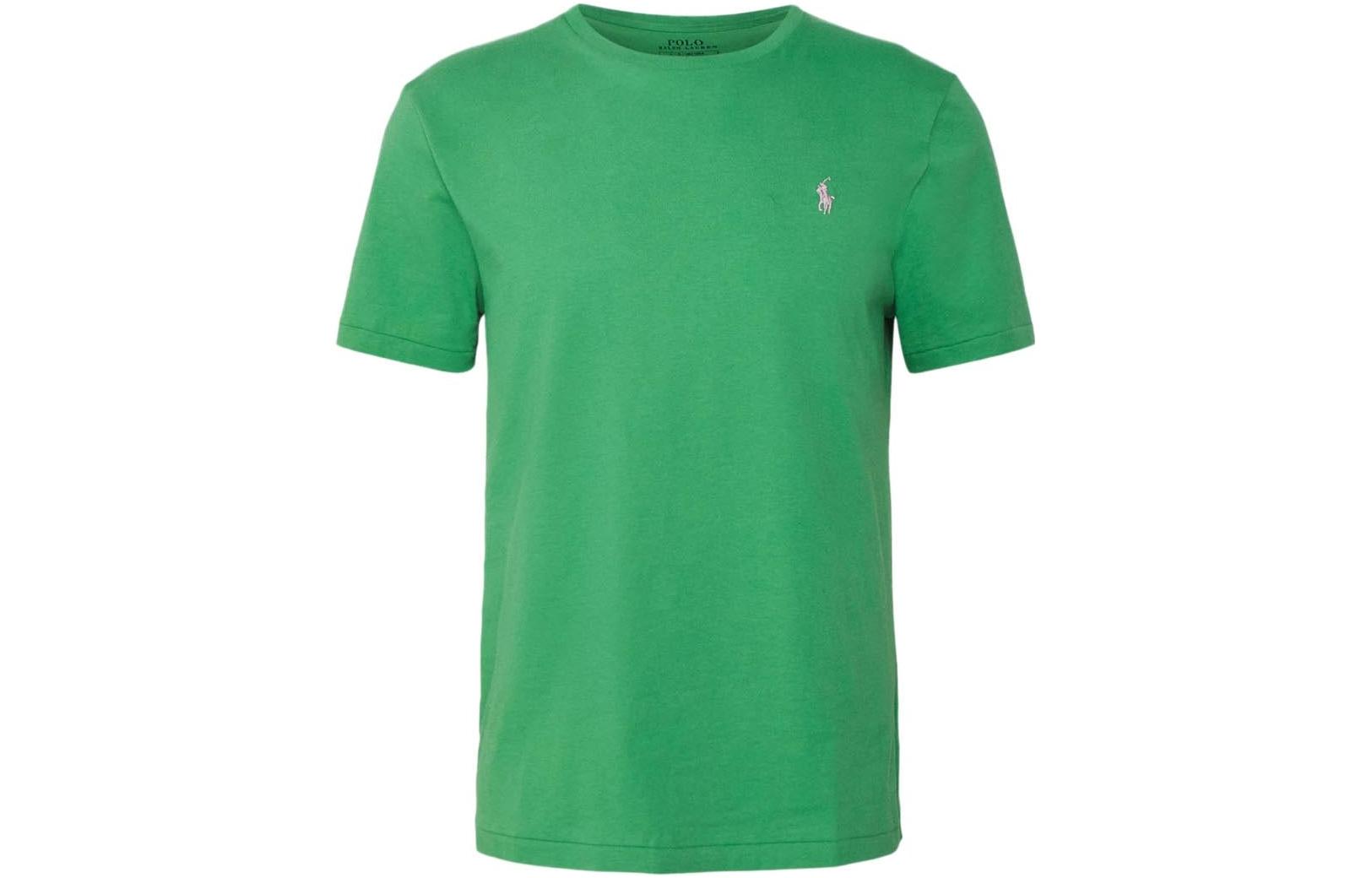 Футболка из хлопка с вышитым логотипом Polo Ralph Lauren, зеленый — фото 3